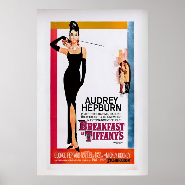 Breakfast At Tiffany's Movie Poster Restored (Front)