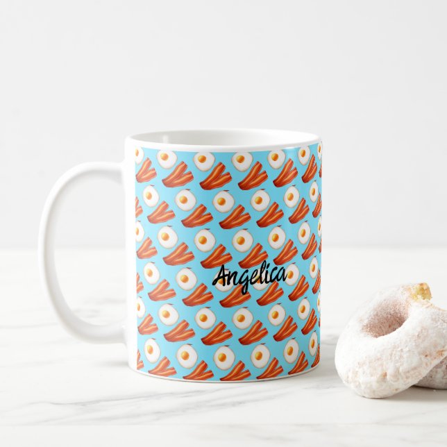 Breakfast Bacon And Egg  Coffee Mug (With Donut)