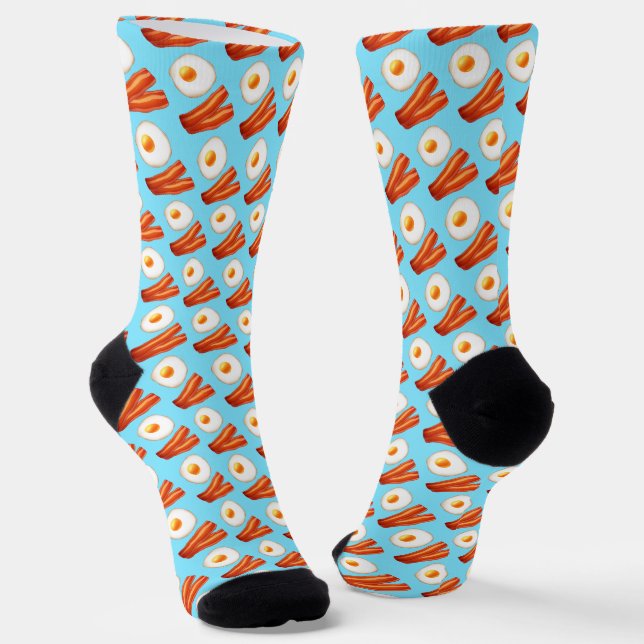 Breakfast Bacon And Egg  Socks (Angled)