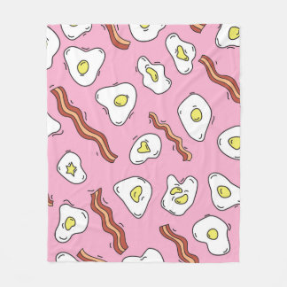 Breakfast Bonanza: Cartoon Delights Fleece Blanket