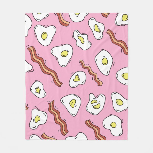 Breakfast Bonanza: Cartoon Delights Fleece Blanket (Front)