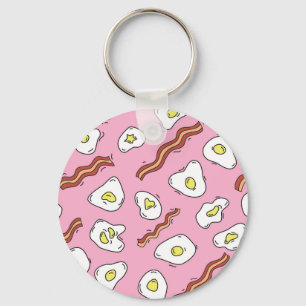 Breakfast Bonanza: Cartoon Delights Key Ring