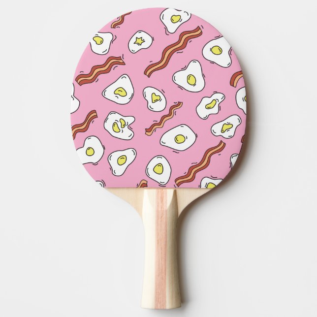 Breakfast Bonanza: Cartoon Delights Ping Pong Paddle (Front)