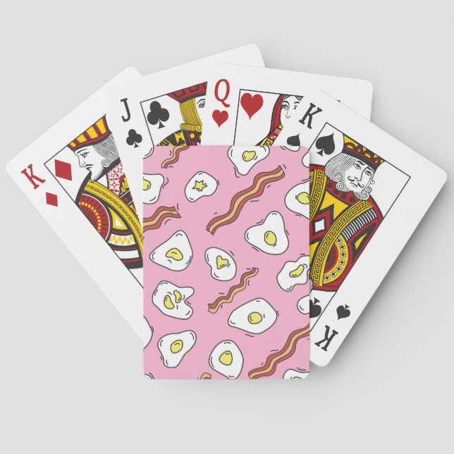 Breakfast Bonanza: Cartoon Delights Playing Cards (Back)