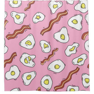Breakfast Bonanza: Cartoon Delights Shower Curtain