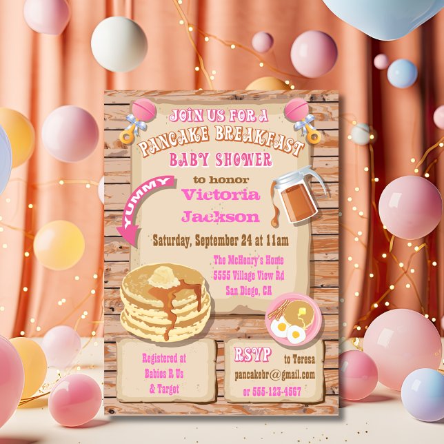 Breakfast Brunch Baby Shower Invitations (Creator Uploaded)