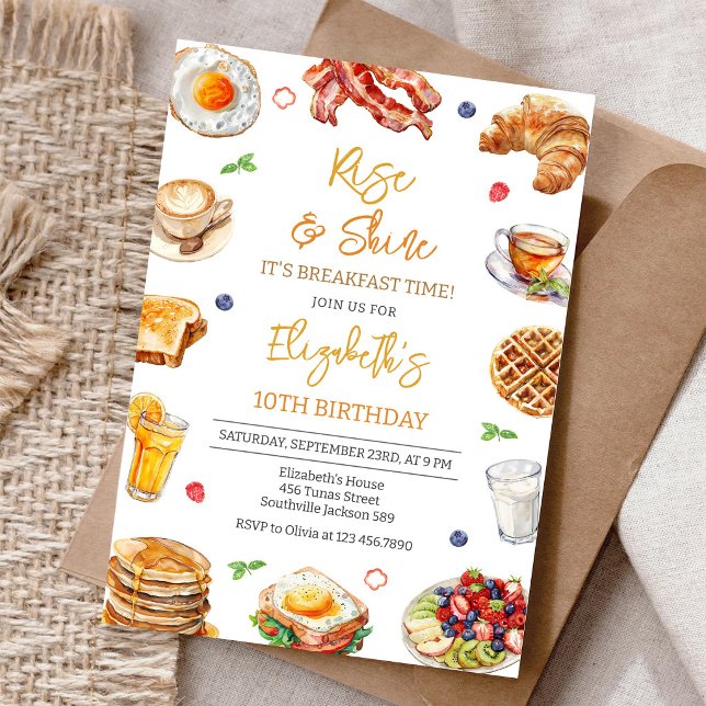 Breakfast Brunch Birthday Invitation (Creator Uploaded)