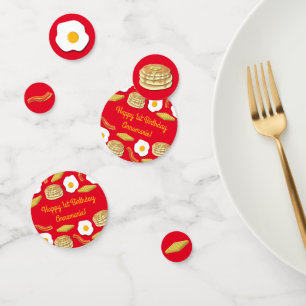 Breakfast Brunch Birthday Party Kids Confetti