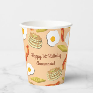 Breakfast Brunch Birthday Party Kids Cute Paper Cups
