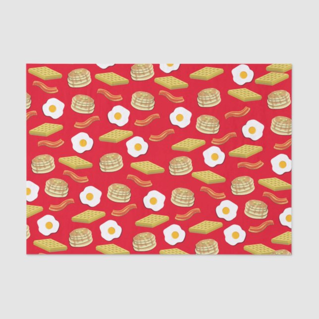 Breakfast Brunch Birthday Party Kids Tissue Paper (Front)