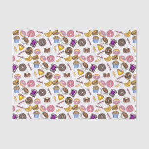 Breakfast Brunch Food Bagel Doughnut Toast Eggs Ba Tissue Paper