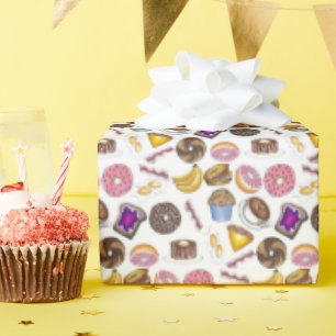 Breakfast Brunch Food Bagel Doughnut Toast Eggs Ba Wrapping Paper