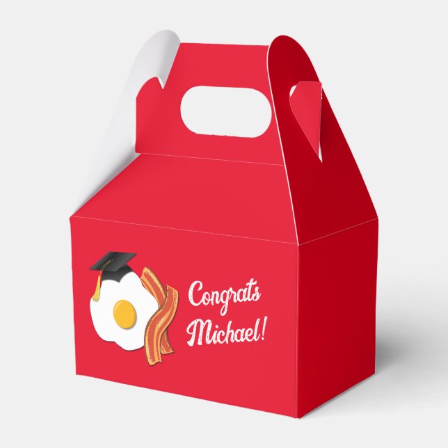 Breakfast Brunch Graduation Party Favour Box (Front Side)