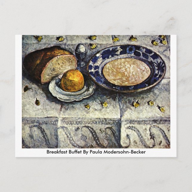 Breakfast Buffet By Paula Modersohn-Becker Postcard (Front)