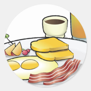 Breakfast Classic Round Sticker