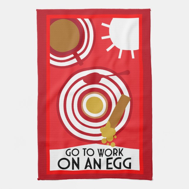 Breakfast Egg Eaters Tea Towel (Vertical)