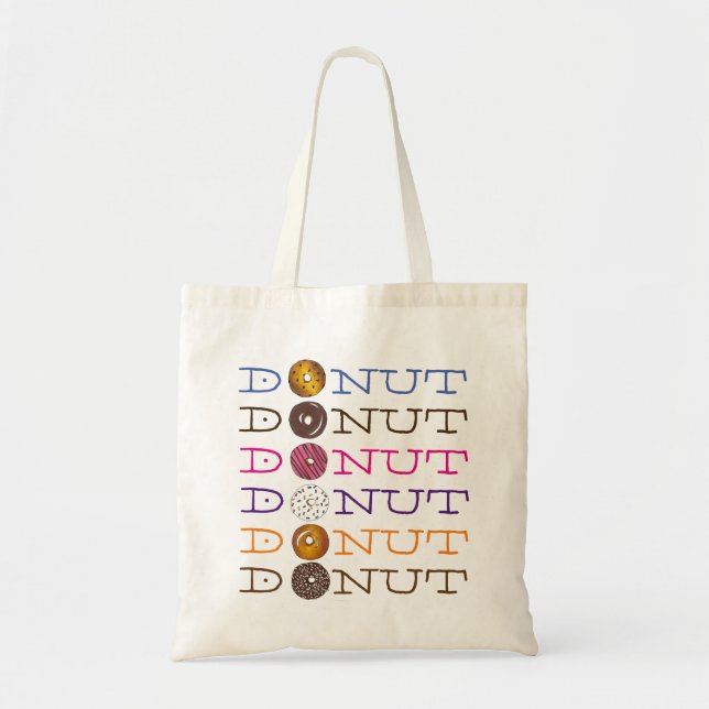 Breakfast Food Doughnut Doughnut Doughnuts Tote Ba Bag (Front)