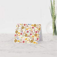 Breakfast Foods Pattern Notecard