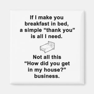Breakfast in Bed Magnet