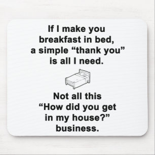 Breakfast in Bed Mouse Pad