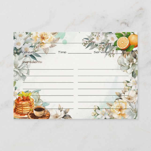 Breakfast in Bed Recipe Card (Front)