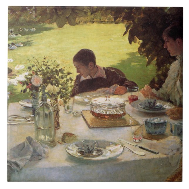 Breakfast in the Garden Tile (Front)