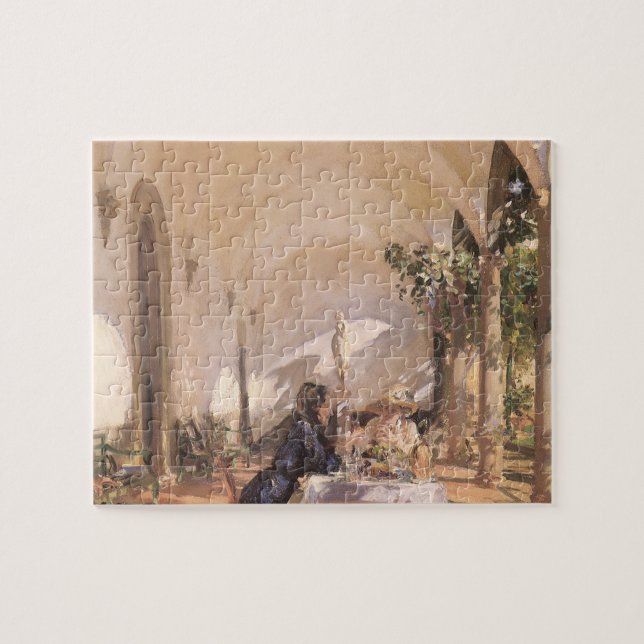 Breakfast in the Loggia by John Singer Sargent Jigsaw Puzzle (Horizontal)