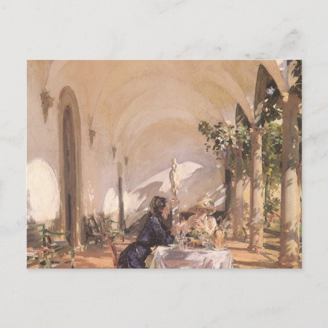 Breakfast in the Loggia by John Singer Sargent Postcard (Front)