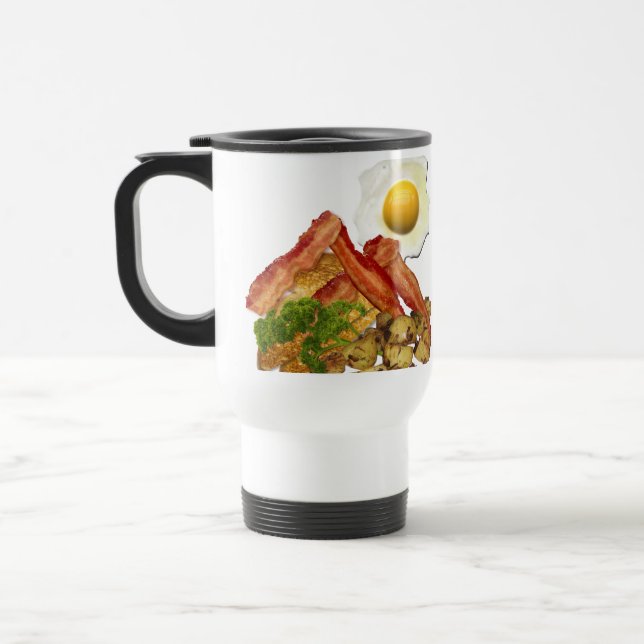 Breakfast Landscape Bacon Eggs Travel Mug (Left)