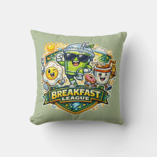 Breakfast League Badge Cushion