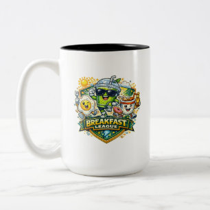 Breakfast League Badge Two-Tone Coffee Mug