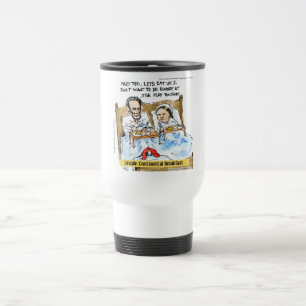 Breakfast Lincoln Funny Gifts, Tees, & Cards Travel Mug