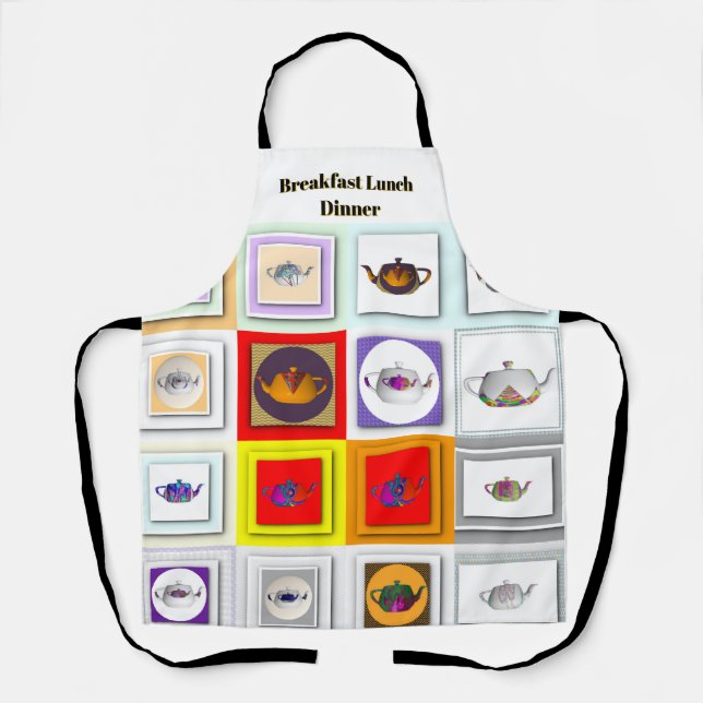 Breakfast Lunch Dinner Kitchen Chef  Apron (Front)