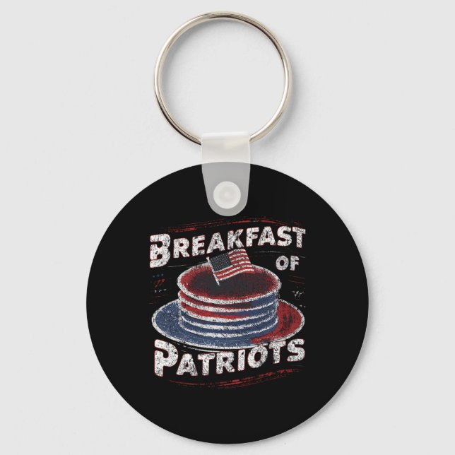 Breakfast Of Patriots Pancake American Cake 4th Of Key Ring (Front)