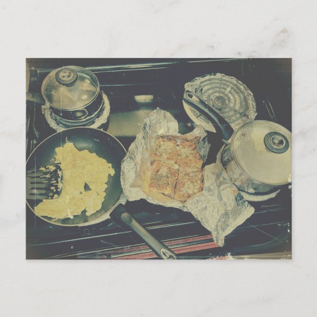 Breakfast on the Stove Postcard (Front)