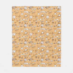 Breakfast Pattern 2 Fleece Blanket