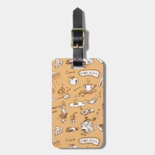 Breakfast Pattern 2 Luggage Tag