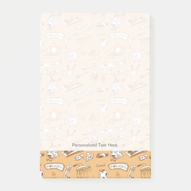 Breakfast Pattern 2 Post-it Notes (Front)