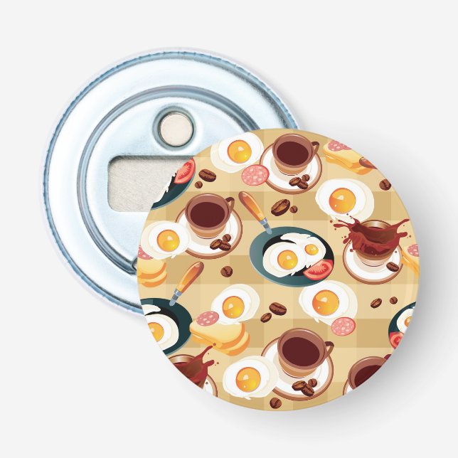 Breakfast Pattern 3 Bottle Opener (Front)