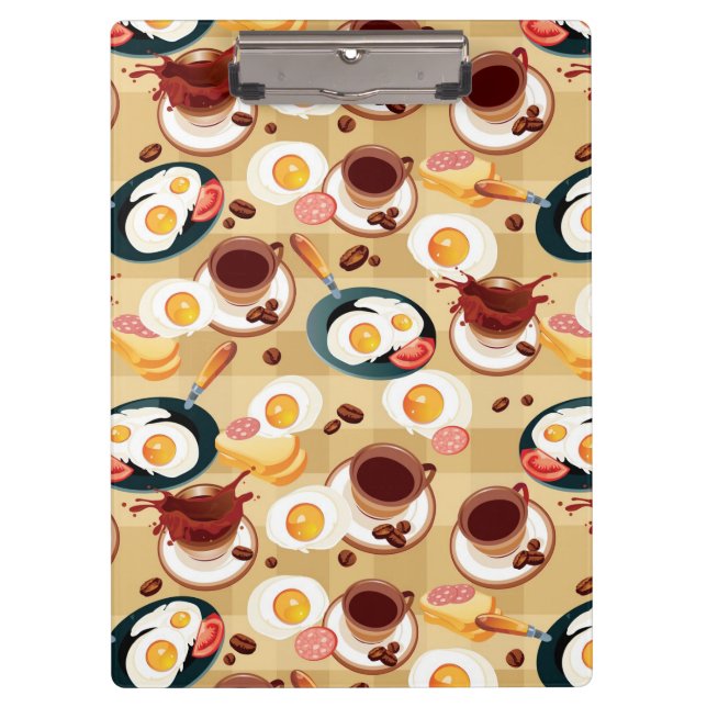 Breakfast Pattern 3 Clipboard (Front)