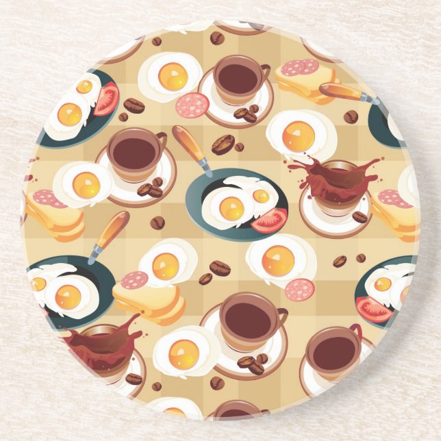 Breakfast Pattern 3 Coaster (Front)