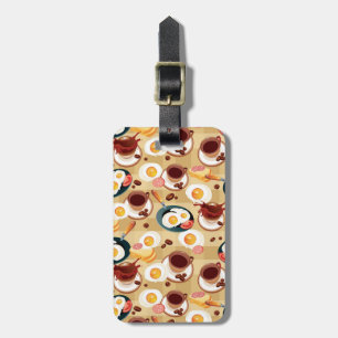 Breakfast Pattern 3 Luggage Tag