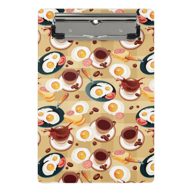 Breakfast Pattern 3 Mini Clipboard (Front)