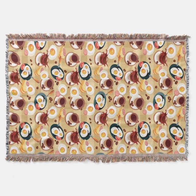 Breakfast Pattern 3 Throw Blanket (Front)