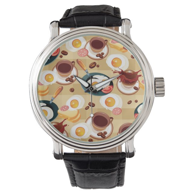 Breakfast Pattern 3 Watch (Front)