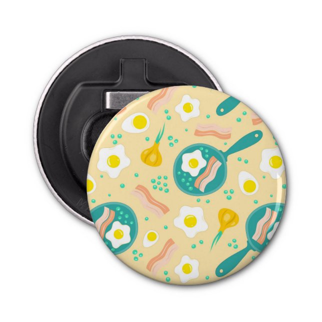 Breakfast Pattern Bottle Opener (Front)