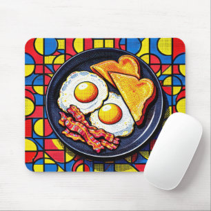 Breakfast Pop Art Mouse Pad