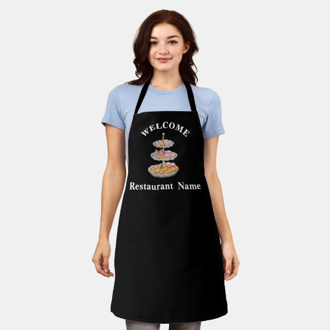 Breakfast restaurant welcome bakery Personalised n Apron (Worn)