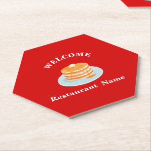 Breakfast restaurant welcome bakery Personalised Paper Coaster