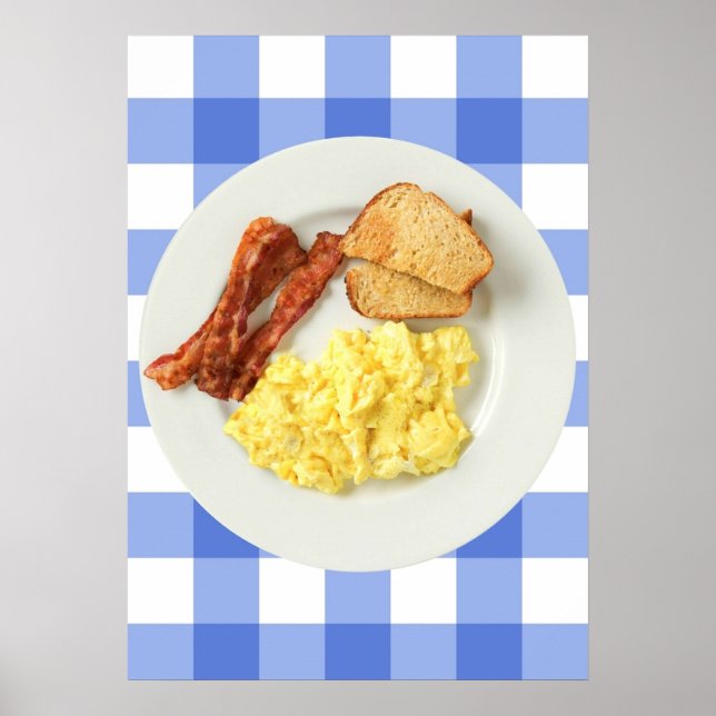 Breakfast Ron Swanson Bacon Eggs And Toast Poster (Front)